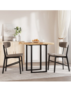 Piano Tavolo Quadrato 70x70x4 cm in Legno Massello di Acacia 2