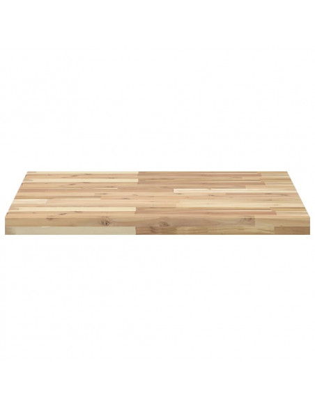 Piano Tavolo Quadrato 70x70x4 cm in Legno Massello di Acacia