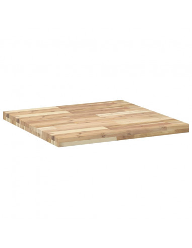 Piano Tavolo Quadrato 70x70x4 cm in Legno Massello di Acacia