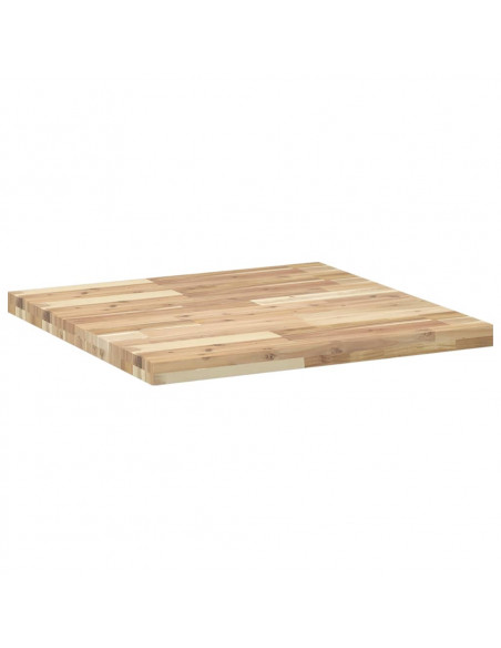 Piano Tavolo Quadrato 70x70x4 cm in Legno Massello di Acacia