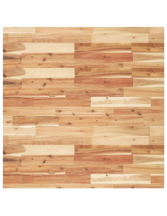 Piano Tavolo Quadrato 90x90x4 cm in Legno Massello di Acacia 2