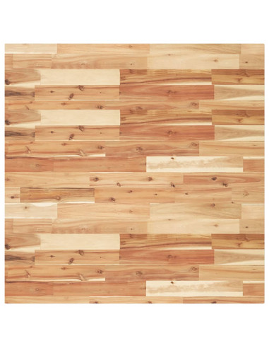 Piano Tavolo Quadrato 90x90x4 cm in Legno Massello di Acacia