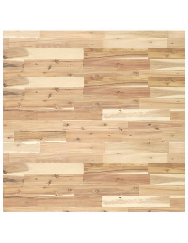 Piano Tavolo Quadrato 90x90x4 cm in Legno Massello di Acacia