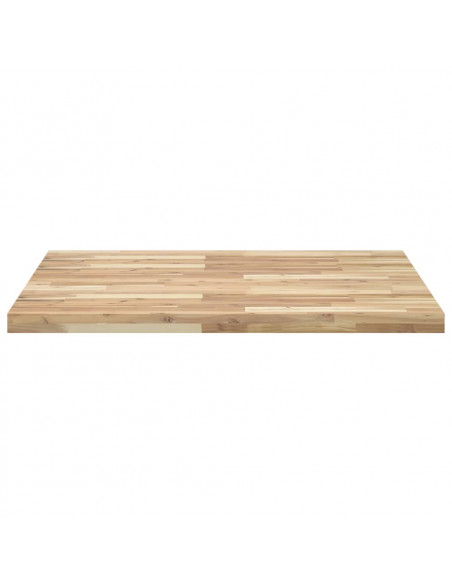Piano Tavolo Quadrato 90x90x4 cm in Legno Massello di Acacia