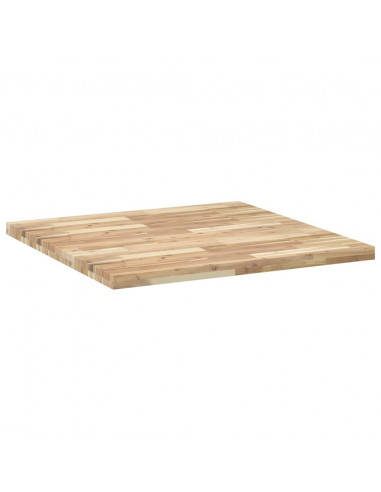 Piano Tavolo Quadrato 90x90x4 cm in Legno Massello di Acacia