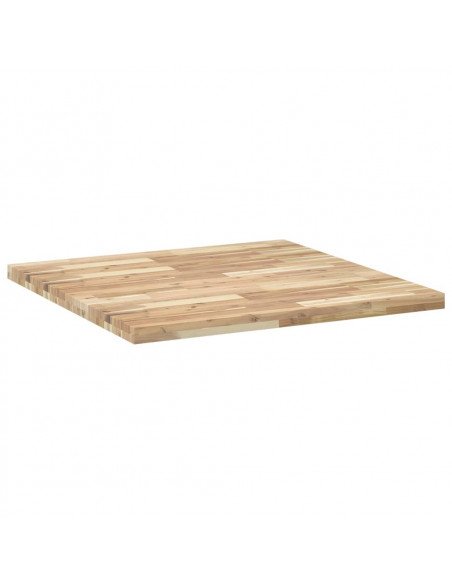 Piano Tavolo Quadrato 90x90x4 cm in Legno Massello di Acacia