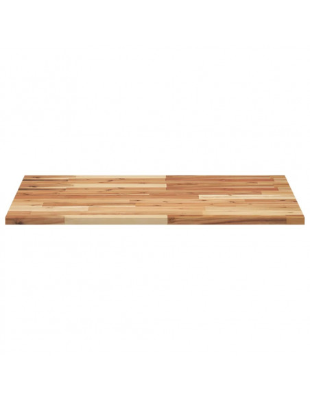 Piano Tavolo Rettangolare 80x60x2cm in Legno Massello di Acacia
