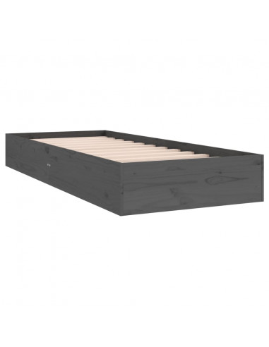 Giroletto in Legno Massello Grigio 75x190 cm Small Single