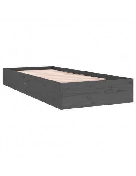 Giroletto in Legno Massello Grigio 75x190 cm Small Single