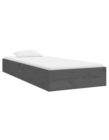 Giroletto in Legno Massello Grigio 75x190 cm Small Single