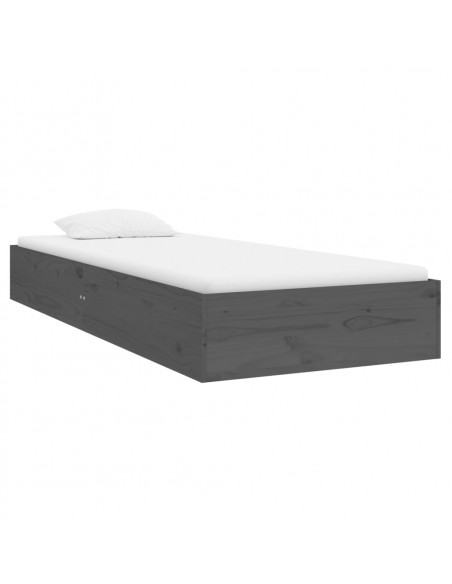 Giroletto in Legno Massello Grigio 75x190 cm Small Single