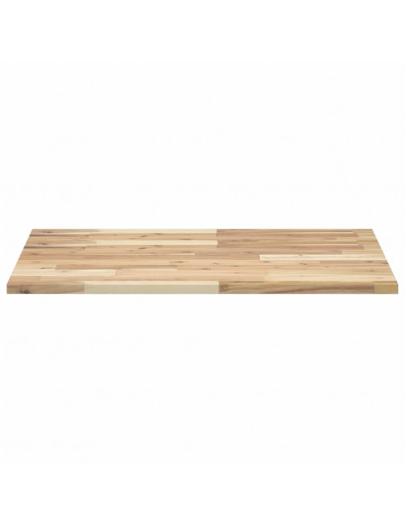 Piano Tavolo Rettangolare 100x60x2cm Legno Massello di Acacia