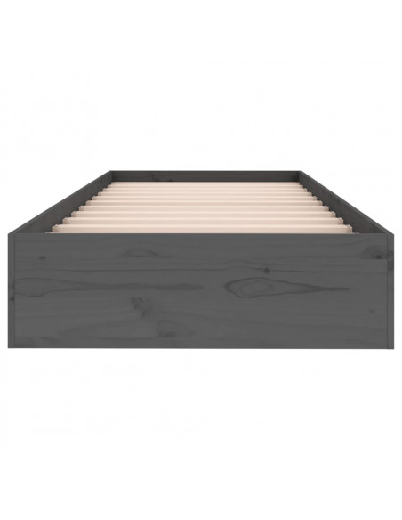 Giroletto in Legno Massello Grigio 75x190 cm Small Single