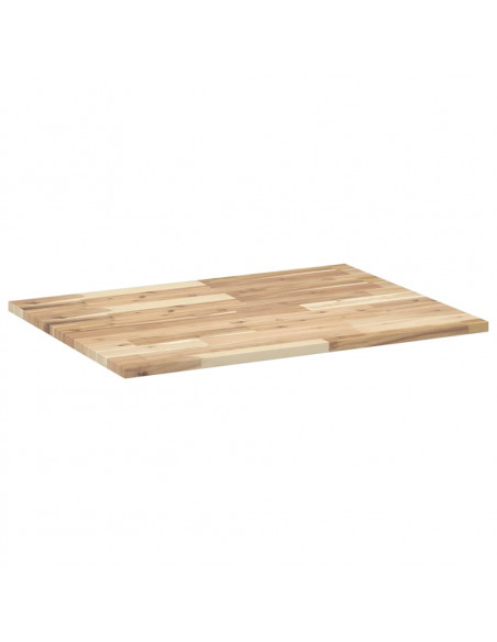 Piano Tavolo Rettangolare 100x60x2cm Legno Massello di Acacia