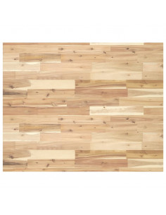 Piano Tavolo Rettangolare 100x80x4cm Legno Massello di Acacia 2