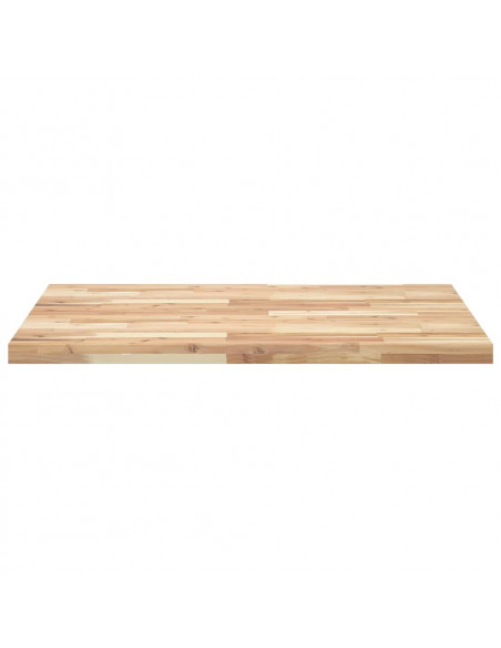 Piano Tavolo Rettangolare 100x80x4cm Legno Massello di Acacia