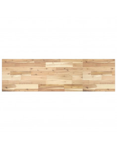 Piano per Tavolo 140x40x2cm Rettangolare Legno Massello Acacia 2