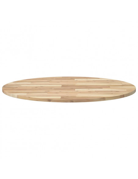 Piano Tavolo Rotondo Ø90x2 cm in Legno Massello di Acacia