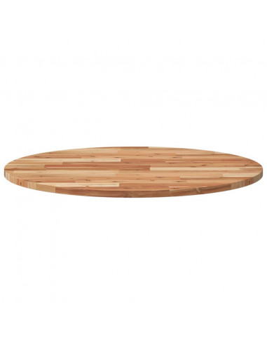 Piano Tavolo Rotondo Ø80x2 cm in Legno Massello di Acacia