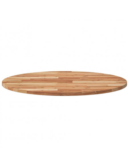 Piano Tavolo Rotondo Ø80x2 cm in Legno Massello di Acacia