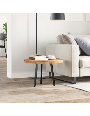 Piano Tavolo Rotondo Ø60x4 cm in Legno Massello di Acacia