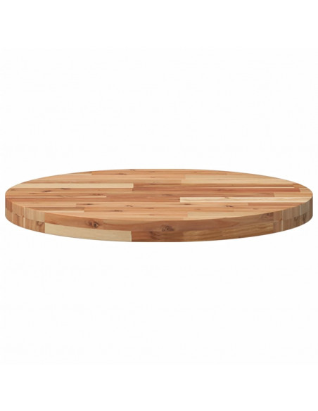 Piano Tavolo Rotondo Ø60x4 cm in Legno Massello di Acacia
