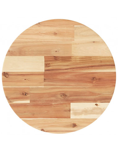 Piano Tavolo Rotondo Ø40x4 cm in Legno Massello di Acacia