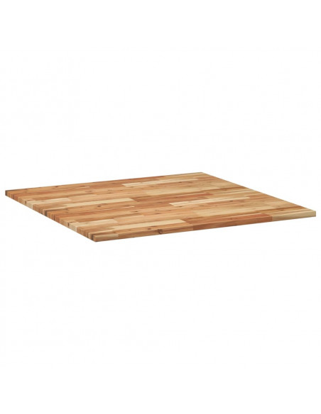Piano Tavolo Quadrato 90x90x2 cm in Legno Massello di Acacia