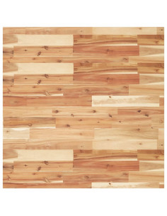 Piano Tavolo Quadrato 80x80x4 cm in Legno Massello di Acacia 2