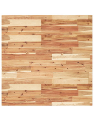 Piano Tavolo Quadrato 80x80x4 cm in Legno Massello di Acacia