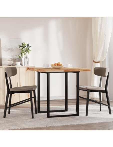 Piano Tavolo Quadrato 80x80x4 cm in Legno Massello di Acacia