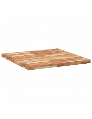 Piano Tavolo Quadrato 80x80x4 cm in Legno Massello di Acacia