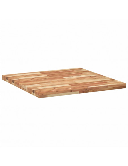 Piano Tavolo Quadrato 80x80x4 cm in Legno Massello di Acacia