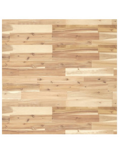Piano Tavolo Quadrato 80x80x4 cm in Legno Massello di Acacia 2