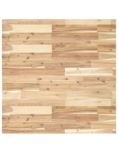 Piano Tavolo Quadrato 80x80x4 cm in Legno Massello di Acacia