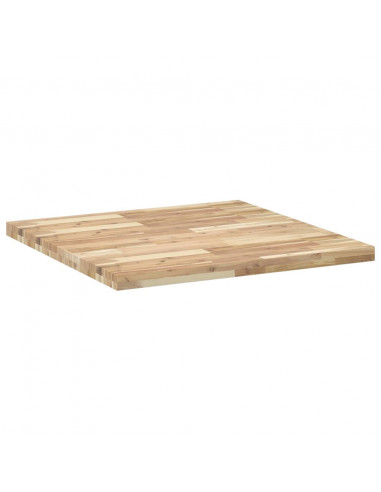 Piano Tavolo Quadrato 80x80x4 cm in Legno Massello di Acacia