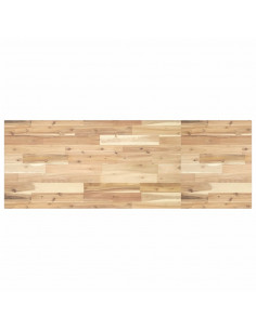 Piano Tavolo Rettangolare 140x50x2cm Legno Massello di Acacia 2