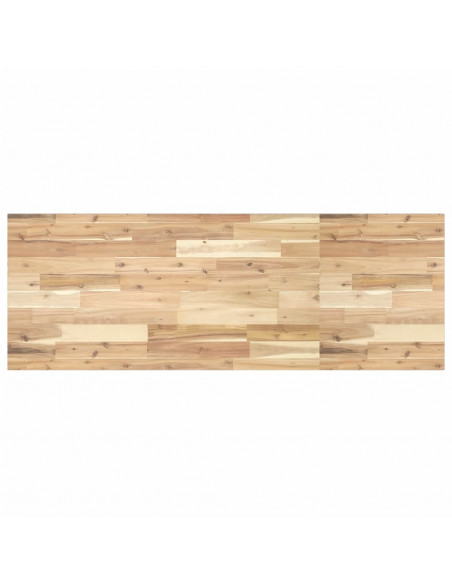 Piano Tavolo Rettangolare 140x50x2cm Legno Massello di Acacia