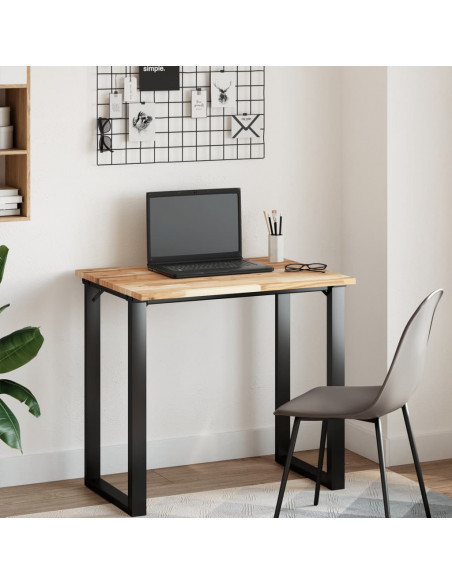 Piano Tavolo Rettangolare 80x60x2cm in Legno Massello di Acacia