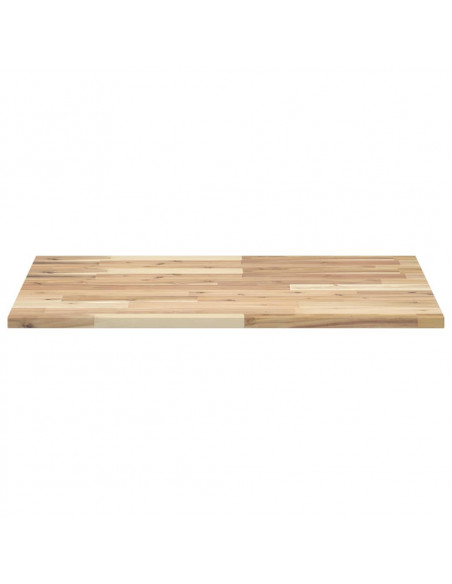 Piano Tavolo Rettangolare 80x60x2cm in Legno Massello di Acacia