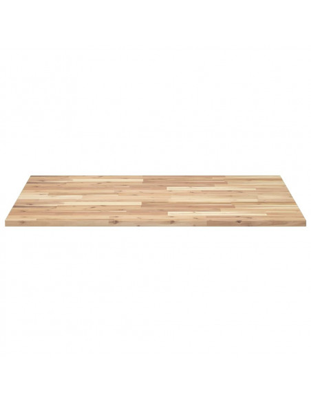 Piano Tavolo Rettangolare 100x80x2cm Legno Massello di Acacia