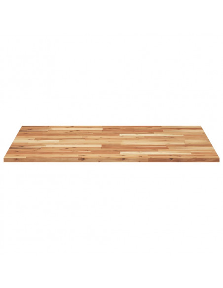 Piano Tavolo Rettangolare 100x80x2cm Legno Massello di Acacia