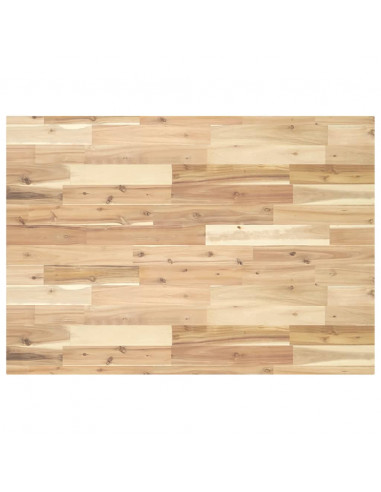 Piano Tavolo Rettangolare 80x70x4 cm Legno Massello di Acacia