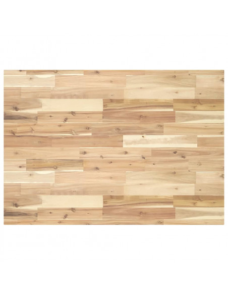 Piano Tavolo Rettangolare 80x70x4 cm Legno Massello di Acacia