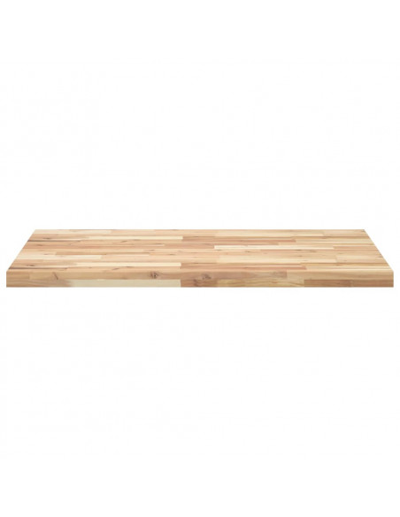 Piano Tavolo Rettangolare 80x70x4 cm Legno Massello di Acacia
