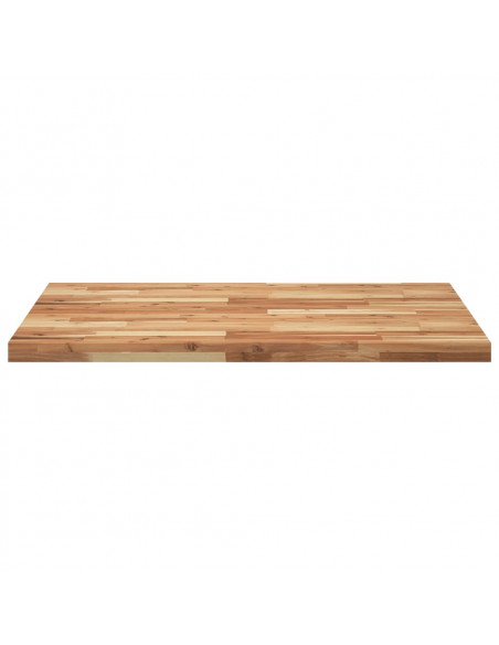 Piano Tavolo Rettangolare 100x80x4cm Legno Massello di Acacia