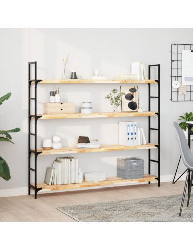 Piano per Tavolo 120x20x4cm Rettangolare Legno Massello Acacia