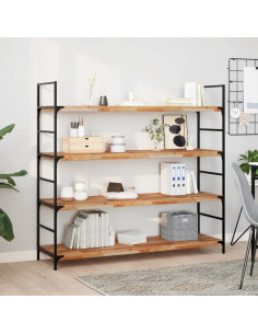 Piano per Tavolo 140x40x4 cm Rettangolare Legno Massello Acacia 2