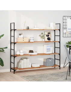 Piano Tavolo Rettangolare 140x30x2 cm Legno Massello di Acacia 2