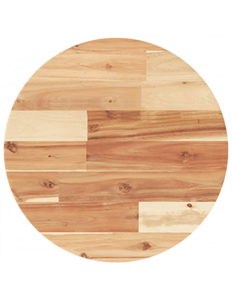 Piano Tavolo Rotondo Ø40x2 cm in Legno Massello di Acacia